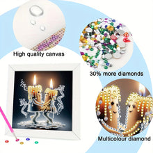 Load image into Gallery viewer, Diamond Painting - Partial Special Shaped - Anthropomorphic Candle (18*18CM)