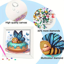 Load image into Gallery viewer, Diamond Painting - Partial Special Shaped - Butterfly Bee (18*18CM)