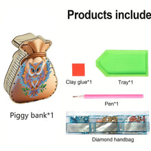 Load image into Gallery viewer, Acrylic Wooden Cat DIY Money Storage Box Diamond Art Decors for Adults Beginners