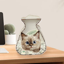 Load image into Gallery viewer, Acrylic Wooden Cat DIY Money Storage Box Diamond Art Decors for Adults Beginners