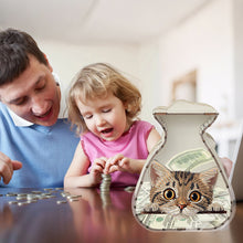 Load image into Gallery viewer, Acrylic Wooden Cat DIY Money Storage Box Diamond Art Decors for Adults Beginners