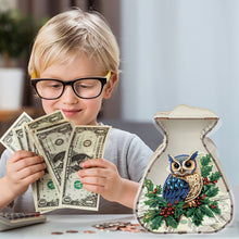 Load image into Gallery viewer, Acrylic Wooden Cat DIY Money Storage Box Diamond Art Decors for Adults Beginners