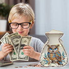 Load image into Gallery viewer, Acrylic Wooden Cat DIY Money Storage Box Diamond Art Decors for Adults Beginners