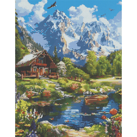 Diamond Painting - Full Round - Landscape House (40*50CM)