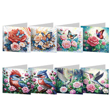 Load image into Gallery viewer, 8pcs Diamond Painting Greeting Cards Handmade Diamond Art Cards for Adults (A)