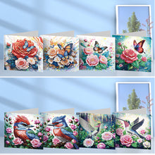 Load image into Gallery viewer, 8pcs Diamond Painting Greeting Cards Handmade Diamond Art Cards for Adults (A)