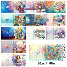 Load image into Gallery viewer, 12pcs Diamond Painting Greeting Cards Handmade Diamond Art Cards for Adults (B)