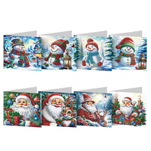 Load image into Gallery viewer, 8pcs Diamond Painting Greeting Cards Handmade Diamond Art Cards for Adults (E)