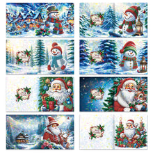 Load image into Gallery viewer, 8pcs Diamond Painting Greeting Cards Handmade Diamond Art Cards for Adults (E)