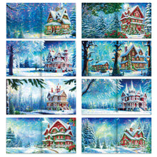 Load image into Gallery viewer, 8pcs Diamond Painting Greeting Cards Handmade Diamond Art Cards for Adults (F)