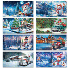 Load image into Gallery viewer, 8pcs Diamond Painting Greeting Cards Handmade Diamond Art Cards for Adults (H)