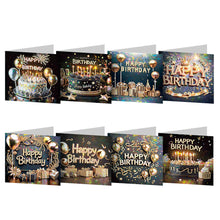 Load image into Gallery viewer, 8pcs Diamond Painting Greeting Cards Handmade Diamond Art Cards for Adults (J)