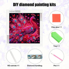Load image into Gallery viewer, Diamond Painting - Partial Special Shaped - Peacock (30*30CM)