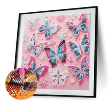 Load image into Gallery viewer, Diamond Painting - Partial Special Shaped - Butterfly (30*30CM)