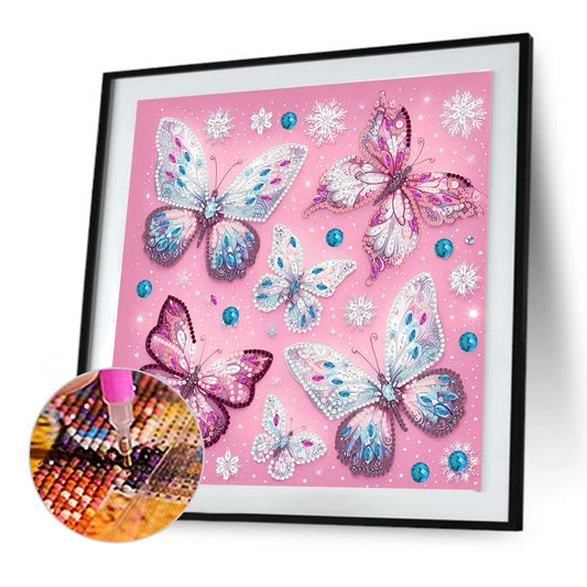 Diamond Painting - Partial Special Shaped - Butterfly (30*30CM)
