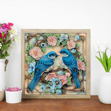 Load image into Gallery viewer, Diamond Painting - Partial Special Shaped - Blue Bird (30*30CM)
