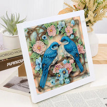 Load image into Gallery viewer, Diamond Painting - Partial Special Shaped - Blue Bird (30*30CM)
