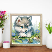 Load image into Gallery viewer, Diamond Painting - Partial Special Shaped - Little Wolf (30*30CM)