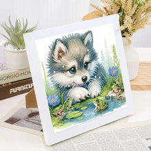 Load image into Gallery viewer, Diamond Painting - Partial Special Shaped - Little Wolf (30*30CM)