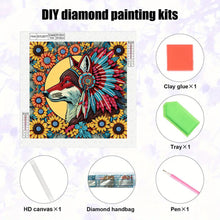 Load image into Gallery viewer, Diamond Painting - Partial Special Shaped - Indian Wolf (30*30CM)