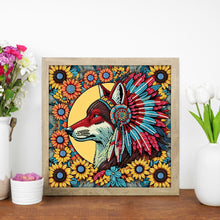 Load image into Gallery viewer, Diamond Painting - Partial Special Shaped - Indian Wolf (30*30CM)