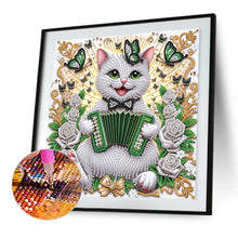 Load image into Gallery viewer, Diamond Painting - Partial Special Shaped - Funny Cat (30*30CM)
