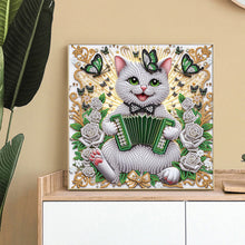 Load image into Gallery viewer, Diamond Painting - Partial Special Shaped - Funny Cat (30*30CM)