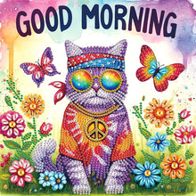 Load image into Gallery viewer, Diamond Painting - Partial Special Shaped - Funny Cat (30*30CM)