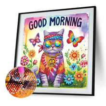 Load image into Gallery viewer, Diamond Painting - Partial Special Shaped - Funny Cat (30*30CM)