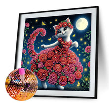 Load image into Gallery viewer, Diamond Painting - Partial Special Shaped - Funny Cat (30*30CM)