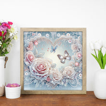 Load image into Gallery viewer, Diamond Painting - Partial Special Shaped - Flowers And Butterflies (30*30CM)