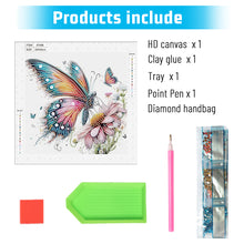 Load image into Gallery viewer, Diamond Painting - Partial Special Shaped - Flowers And Butterflies (30*30CM)