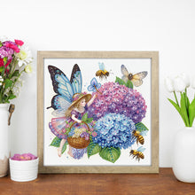 Load image into Gallery viewer, Diamond Painting - Partial Special Shaped - Flowers And Butterflies (30*30CM)