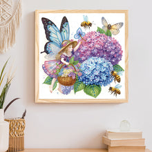 Load image into Gallery viewer, Diamond Painting - Partial Special Shaped - Flowers And Butterflies (30*30CM)