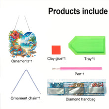 Load image into Gallery viewer, Summer Seaside Love 2D Flat DIY Diamond Art Pendant Window Hanging Art