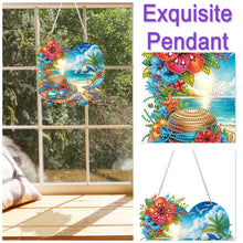 Load image into Gallery viewer, Summer Seaside Love 2D Flat DIY Diamond Art Pendant Window Hanging Art