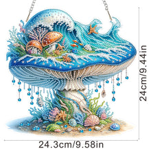 Load image into Gallery viewer, Seaside Mushroom 2D Flat DIY Diamond Art Pendant Window Hanging Art for Home