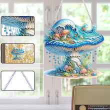 Load image into Gallery viewer, Seaside Mushroom 2D Flat DIY Diamond Art Pendant Window Hanging Art for Home
