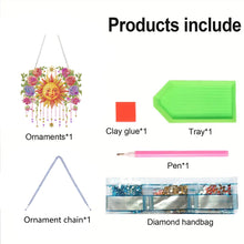 Load image into Gallery viewer, Sun and Flowers 2D Flat DIY Diamond Art Pendant Window Hanging Art for Home