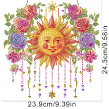 Load image into Gallery viewer, Sun and Flowers 2D Flat DIY Diamond Art Pendant Window Hanging Art for Home
