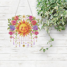 Load image into Gallery viewer, Sun and Flowers 2D Flat DIY Diamond Art Pendant Window Hanging Art for Home