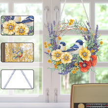 Load image into Gallery viewer, Flowers Birds 2D Flat DIY Diamond Art Pendant Window Hanging Art for Home Decor