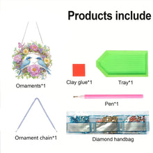 Load image into Gallery viewer, Flowers Birds 2D Flat DIY Diamond Art Pendant Window Hanging Art for Home Decor