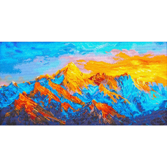 Diamond Painting - Full Square - Sunshine Golden Mountain (80*40CM)