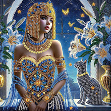 Load image into Gallery viewer, Diamond Painting - Partial Special Shaped - Elegant Egyptian Beauty (30*30CM)