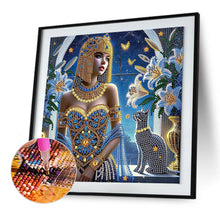 Load image into Gallery viewer, Diamond Painting - Partial Special Shaped - Elegant Egyptian Beauty (30*30CM)