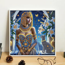 Load image into Gallery viewer, Diamond Painting - Partial Special Shaped - Elegant Egyptian Beauty (30*30CM)