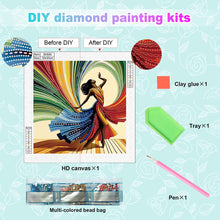 Load image into Gallery viewer, Diamond Painting - Partial Special Shaped - Elegant Dancing Beauty (30*30CM)