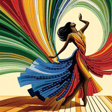 Load image into Gallery viewer, Diamond Painting - Partial Special Shaped - Elegant Dancing Beauty (30*30CM)