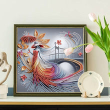 Load image into Gallery viewer, Diamond Painting - Partial Special Shaped - Elegant Umbrella Beauty (30*30CM)